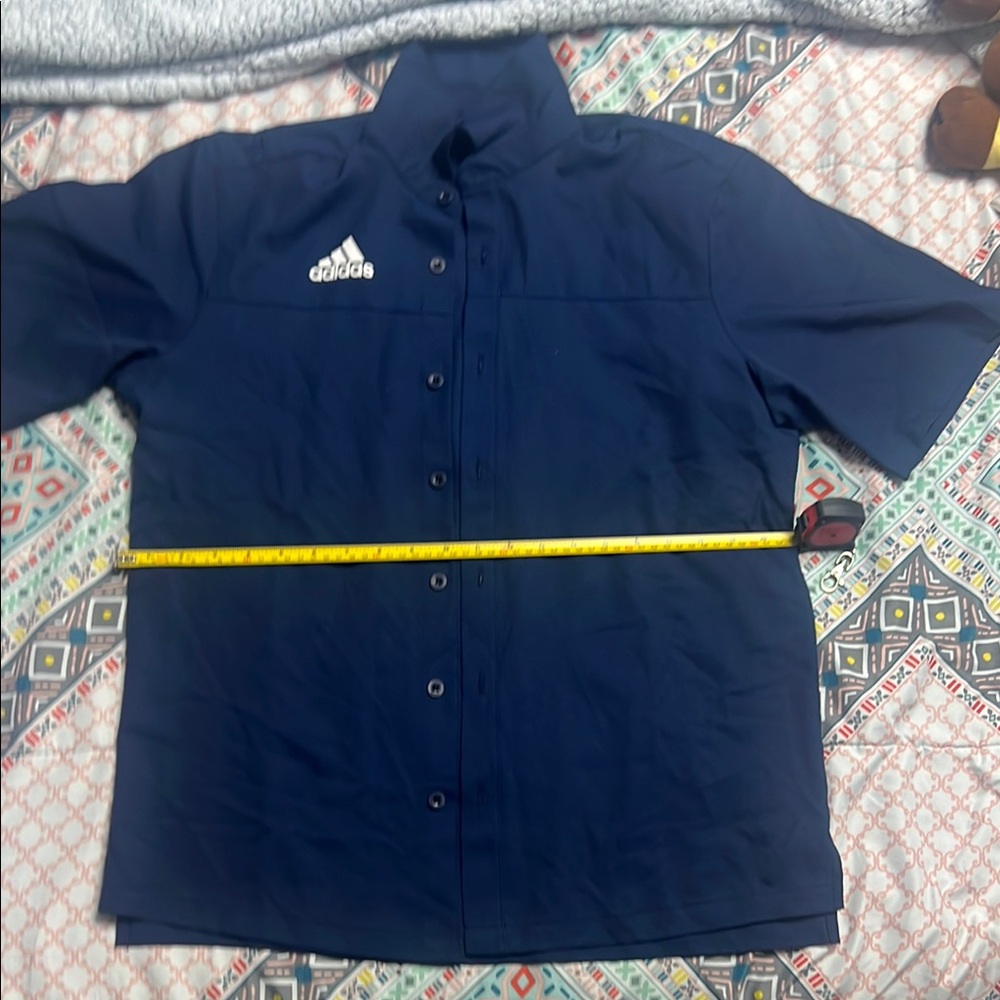 Adidas Navy Button-Up Shirt